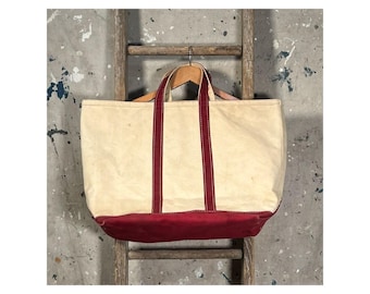 1970s LL Bean Boat and Tote Bag Made in USA Large NOS