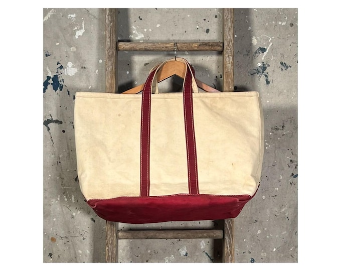 1970s LL Bean Boat and Tote Bag Made in USA Large NOS