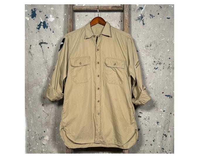 WWII '40s Khaki Shirt Army Patches