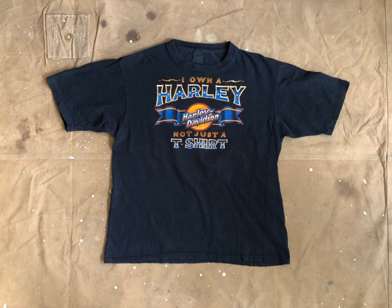 80s 3D Emblem Harley Davidson T Shirt