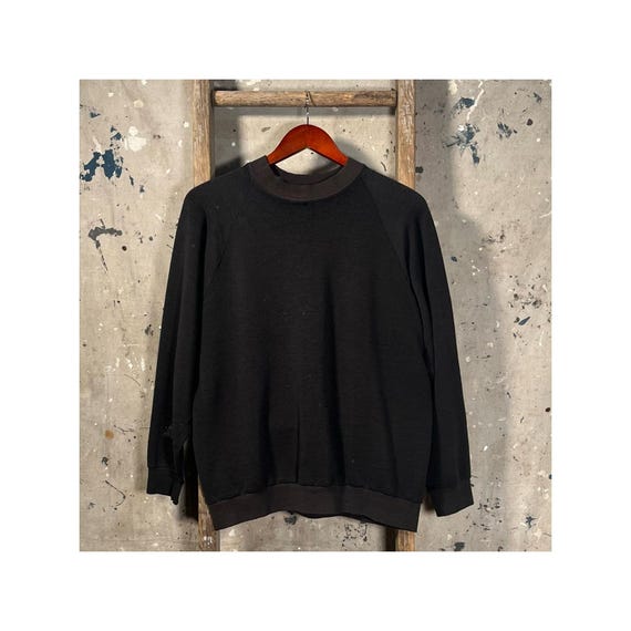 Threadbare Black Sweatshirt Raglan - image 1