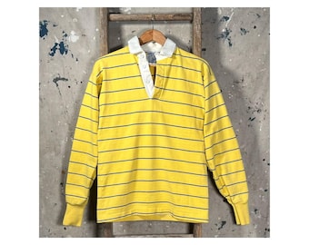 Lands End 1980s Stripe Rugby USA