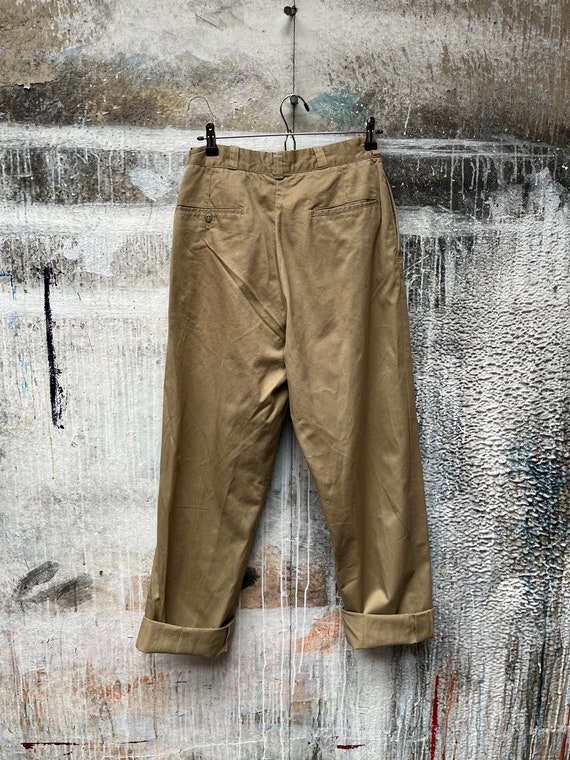 30 Waist '60s Khaki Trousers - image 7