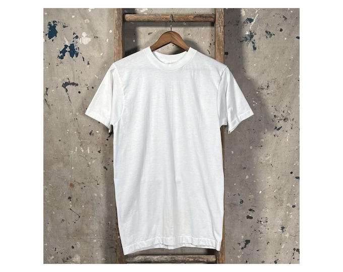 Paper thin '80s Munsingswear White T-shirt