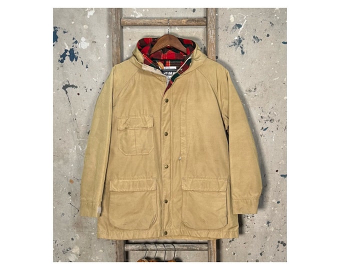 1970s Woolrich Parka Wool lined Tan