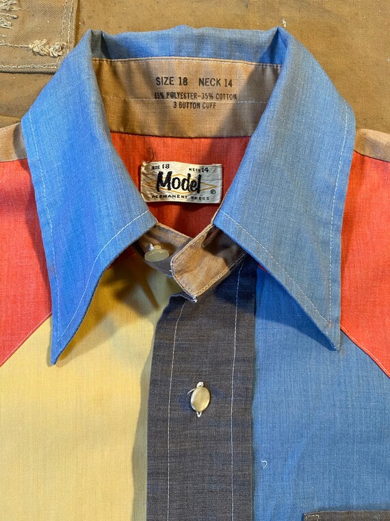 1960s Color Block Shirt - image 8