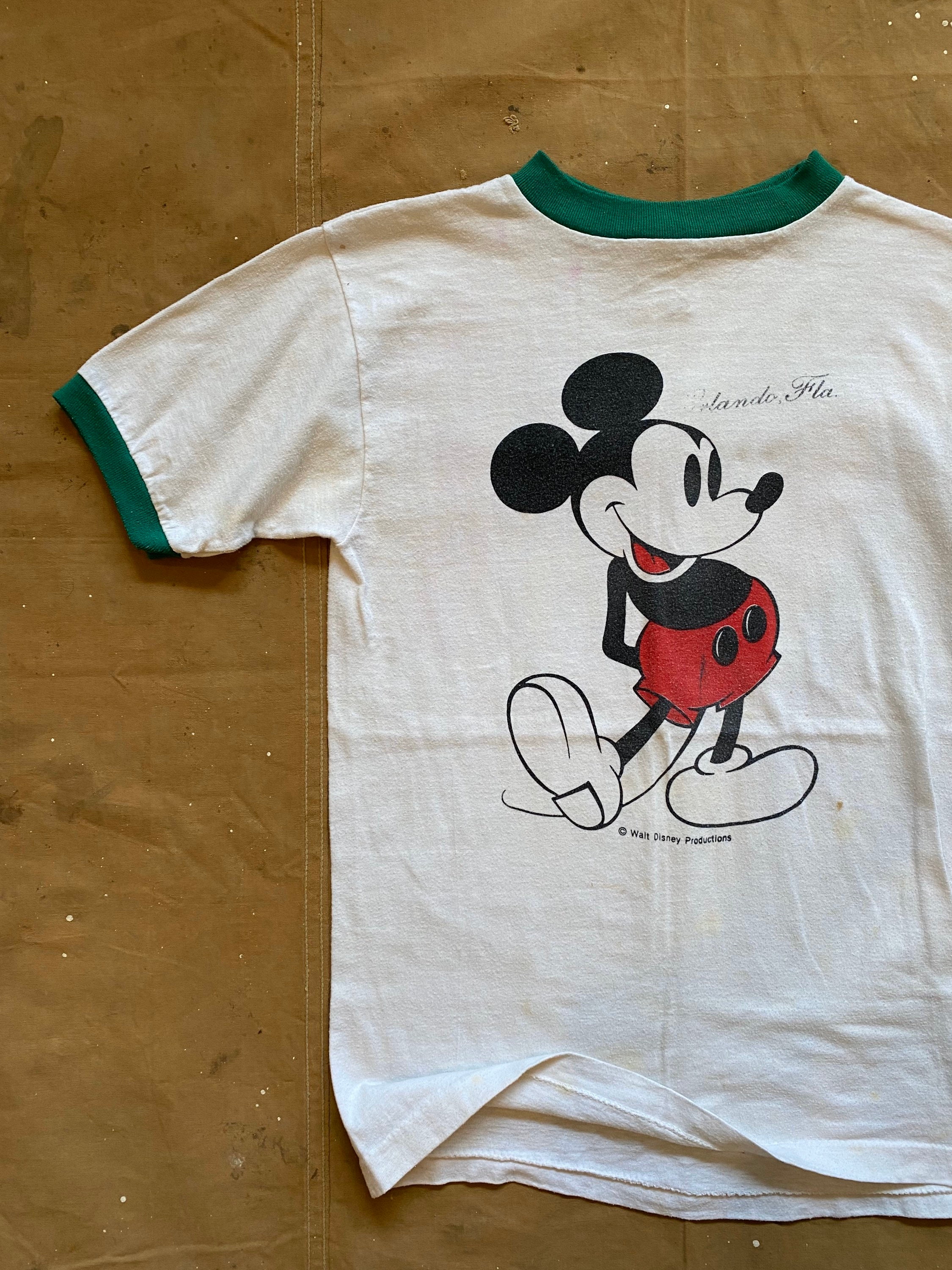 70s Mickey Mouse soaked print T-shirt | Pay ID