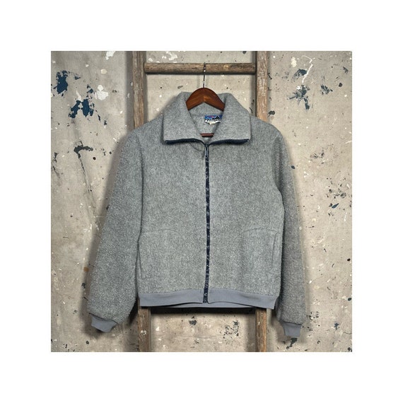 【Patagonia 】フリースライニング ジャケット グレー 1980s Patagonia Fleece Jacket Big Tag / Label - Etsy