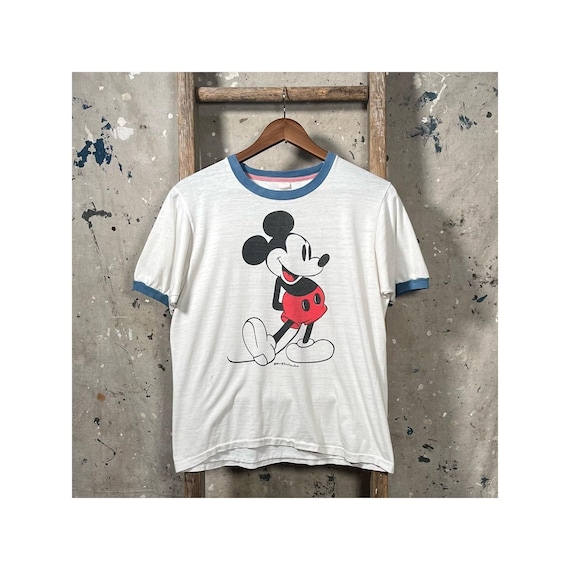 1980s Mickey Mouse Ringer Tee - image 1