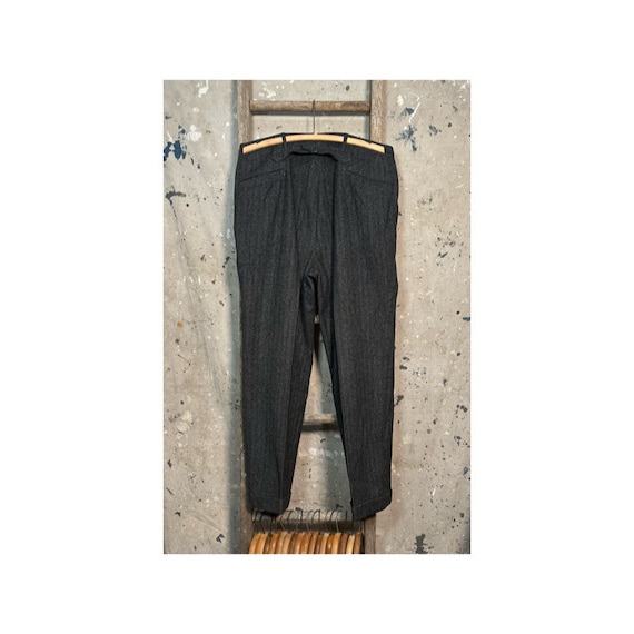 Buckle Back '40s Trousers  Wool Trousers - image 1