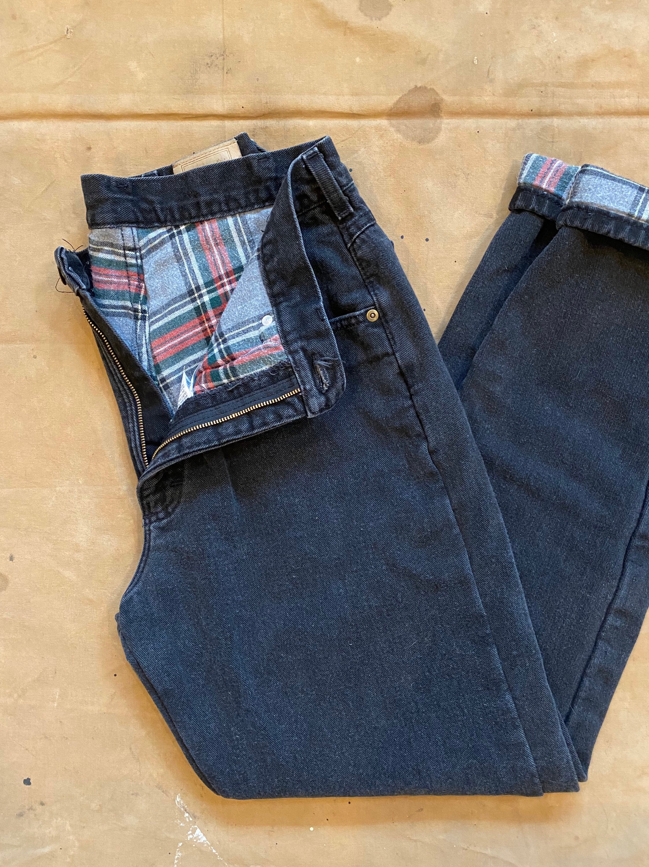 80s LL Bean Flannel Lined Jeans - Etsy 