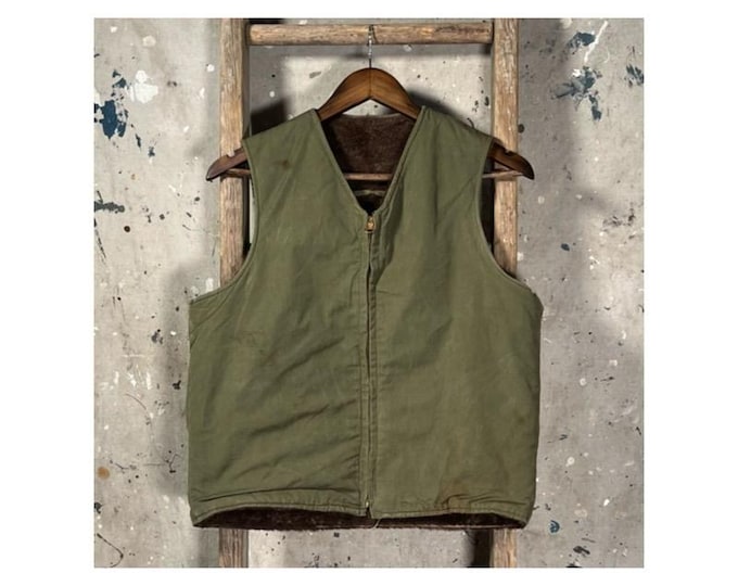 1940s Alpaca Lined Vest Deck Vest