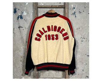1953 Coaldiggers Wool Letterman Jacket