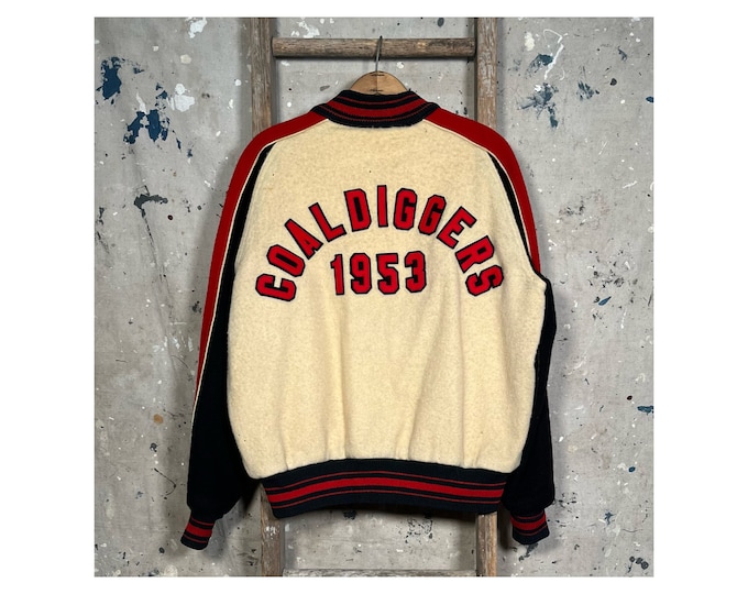 1953 Coaldiggers Wool Letterman Jacket