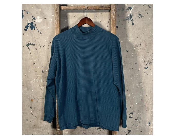 Gap '80s Mock Neck stripe