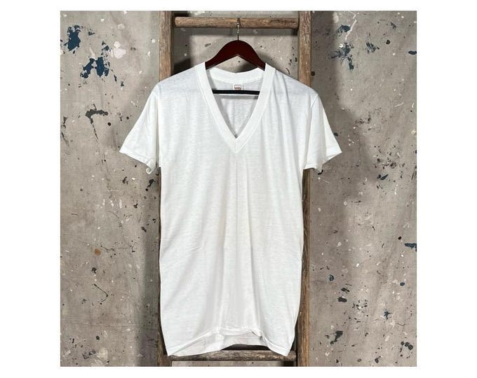 NOS 1960s Montgomery Ward V neck Combed Cotton