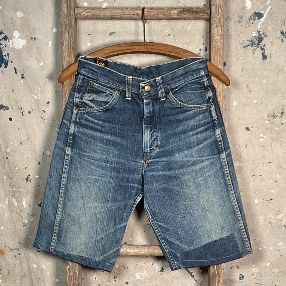 1950s LEE Rider Denim Shorts Cut Off Union Made - image 2