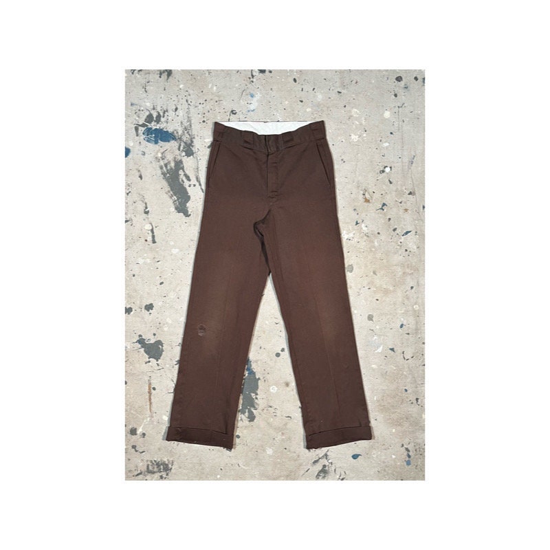 Vintage Dickies Pants Mens 31 x 31 Brown 70s 80s Trousers – Proper