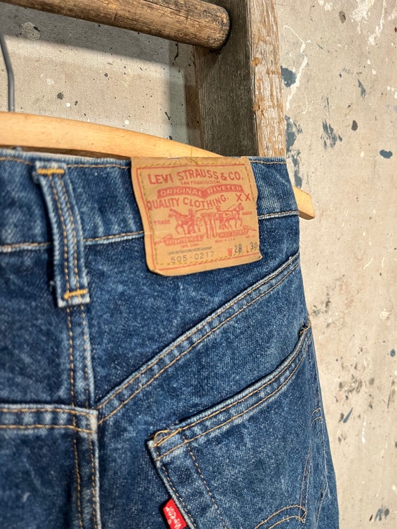 Dark Wash '70s Levi's 505 0217 USA - image 6