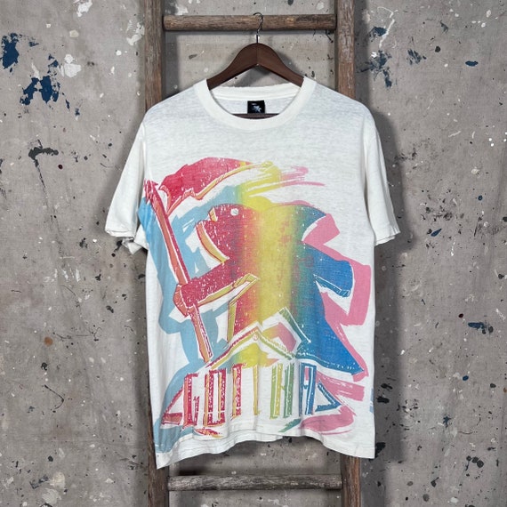 Distressed 80s Gotcha AOP Surf T-shirt - Etsy