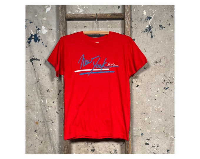 Red New York NY 80s NYC Souvenir shirt