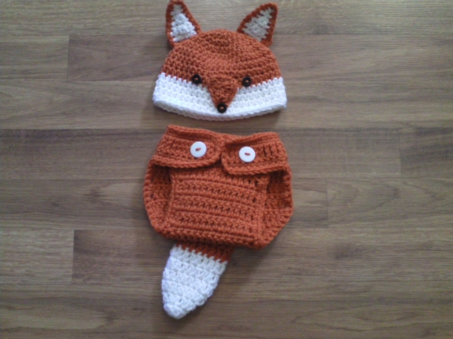 Fox Hat & Diaper Cover Set Crochet Etsy
