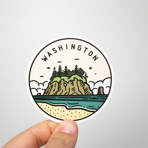 Washington sticker | waterproof vinyl decal for water bottles and computers