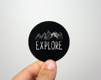 Explore sticker | waterproof vinyl decal for water bottles and computers