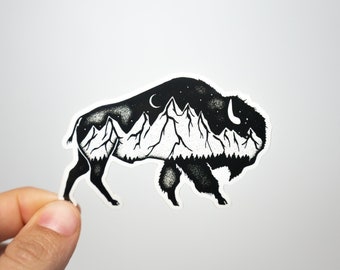 Buffalo sticker | waterproof vinyl decal for water bottles and computers