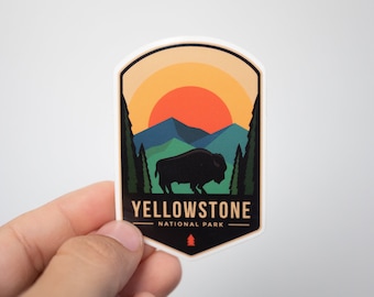 Yellowstone National Park sticker | waterproof vinyl decal for water bottles and computers
