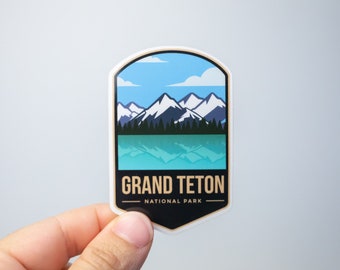Grand Teton National Park sticker | waterproof vinyl decal for water bottles and computers