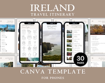 Irland Reiseplan | Personalisierbarer Trip Planer (Digitaler Download)