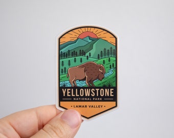 Yellowstone National Park sticker | waterproof vinyl decal for water bottles and computers