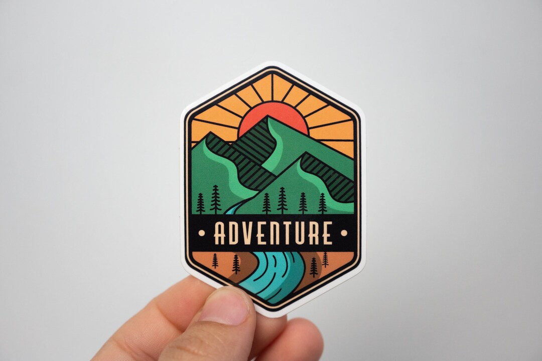 Adventure Sticker | Waterproof Vinyl Decal for Water Bottles and ...