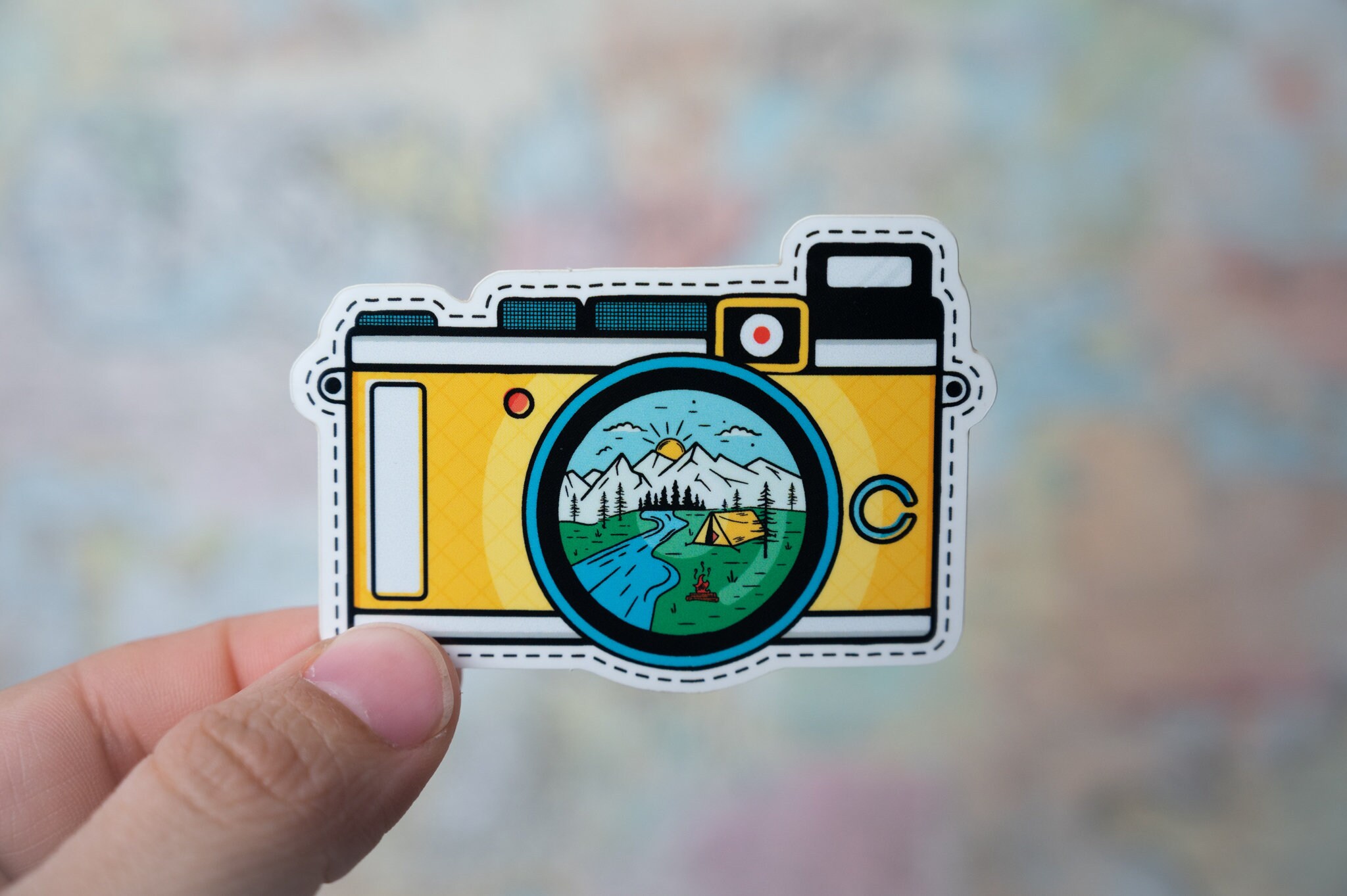 Camera Sticker | Waterproof Vinyl Decal for Water Bottles and Computers ...