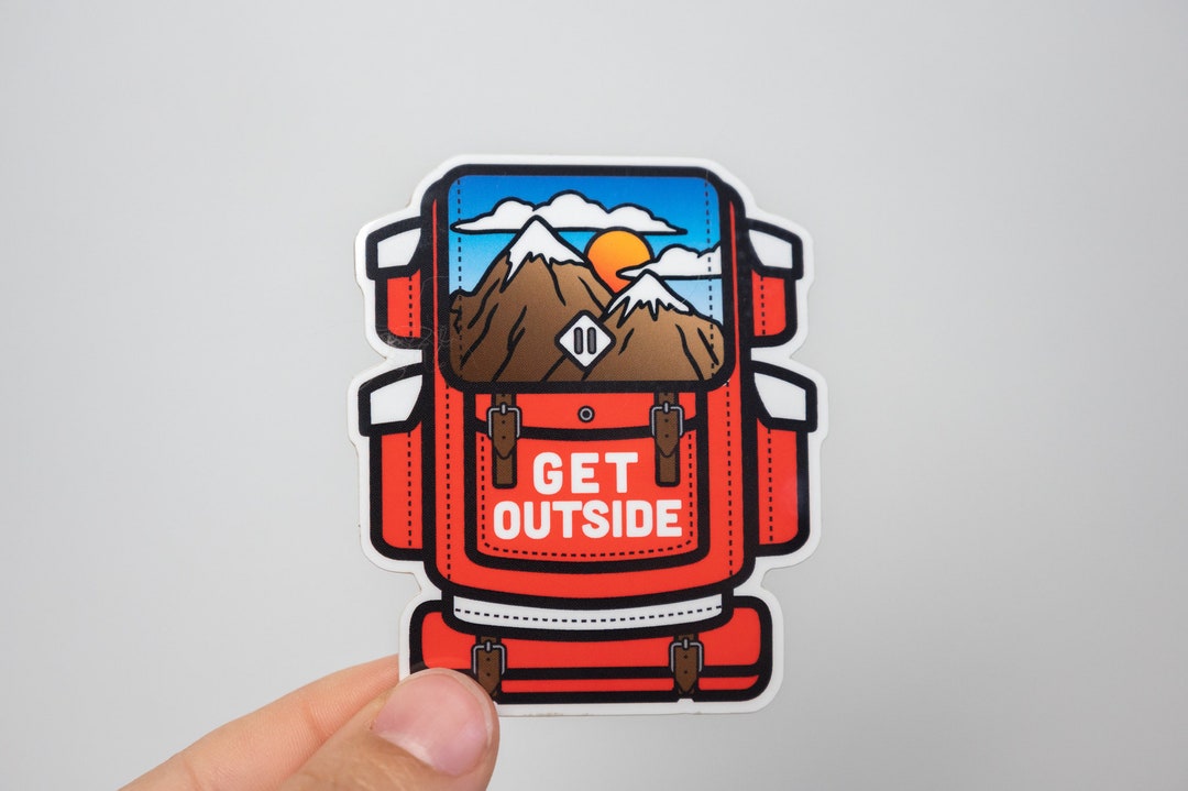Backpacking Sticker | Waterproof Vinyl Decal for Water Bottles and ...