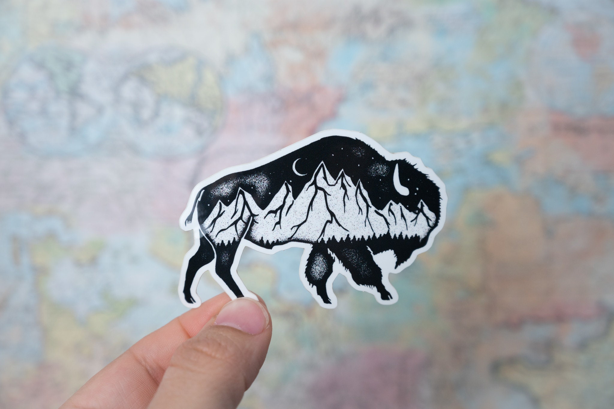 Buffalo Sticker | Waterproof Vinyl Decal for Water Bottles and ...