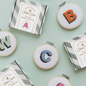 Drop Shadow Alphabet Cross Stitch Kit
