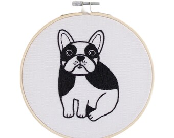 Frenchie Jane Foster Embroidery Hoop Kit