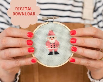 Santa Cross Stitch PDF Pattern