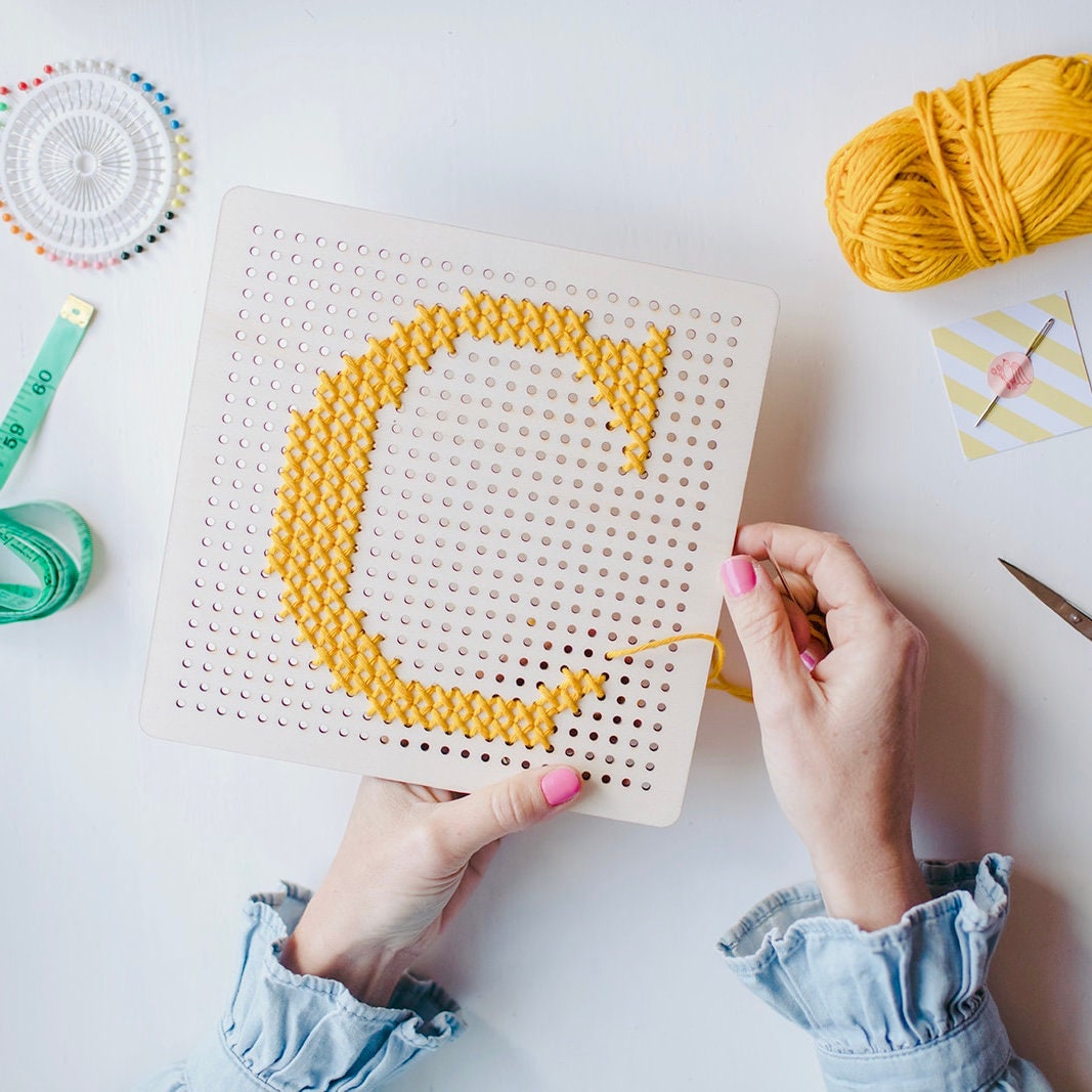 Cross Stitch Pegboard Wall Art Board DIY Craft Kit Etsy UK