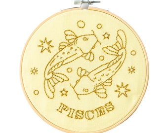 Pisces Embroidery Hoop Kit