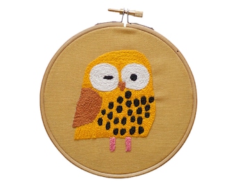 Owl Embroidery Hoop Kit