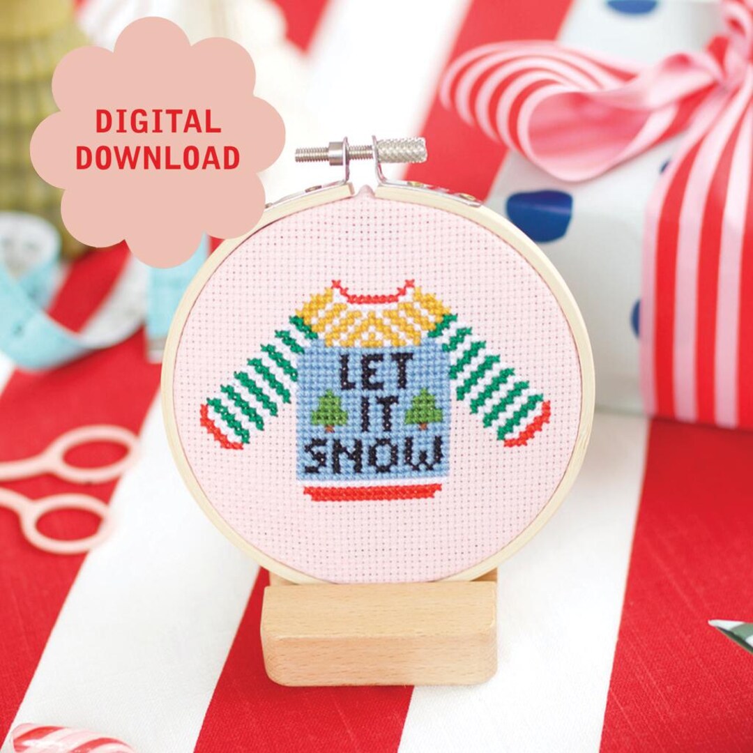 Let It Snow Cross Stitch PDF Pattern – Instant Download - Etsy