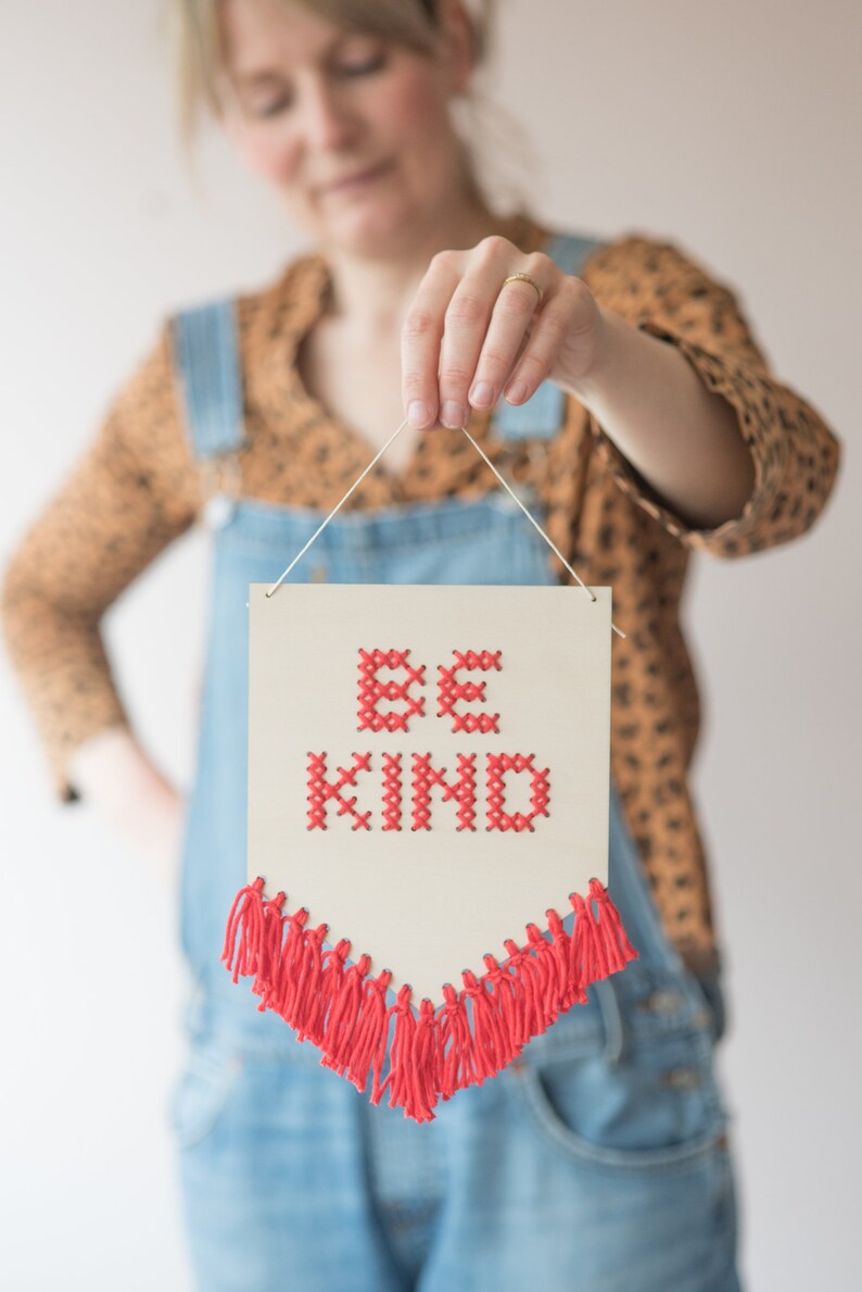 Be Kind Beginners Embroidery Cross Stitch Kit