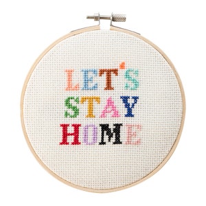 Let's Stay Home Cross Stitch Kit image 1