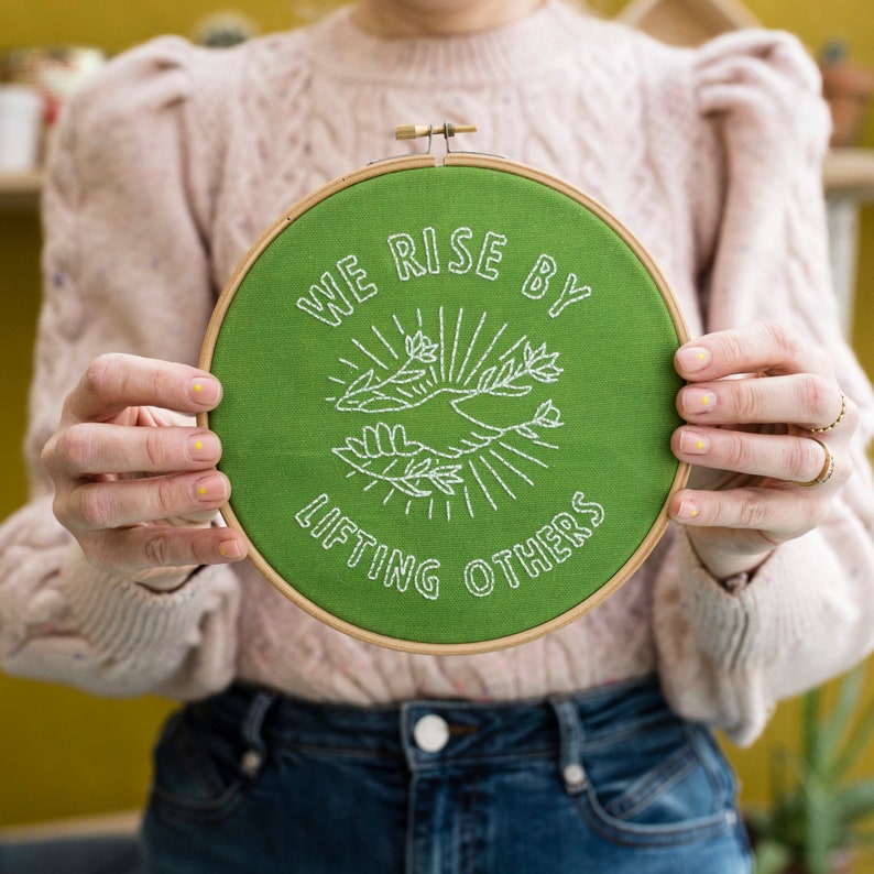 We Rise by Lifting Others Embroidery Hoop Kit image 8