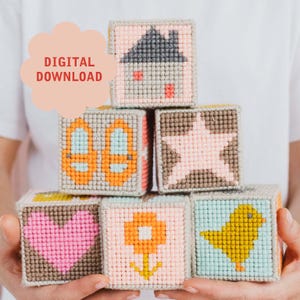 Needlepoint Baby Blocks PDF Pattern