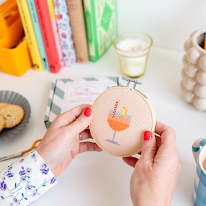 Aperol Cocktail Cross Stitch Kit