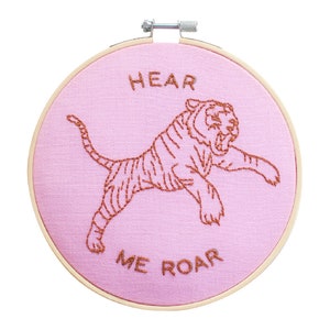 Hear Me Roar Embroidery Hoop Kit